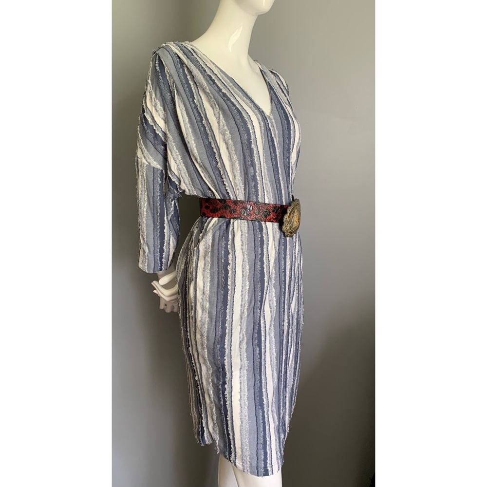 Anthro Porridge : textured striped dress